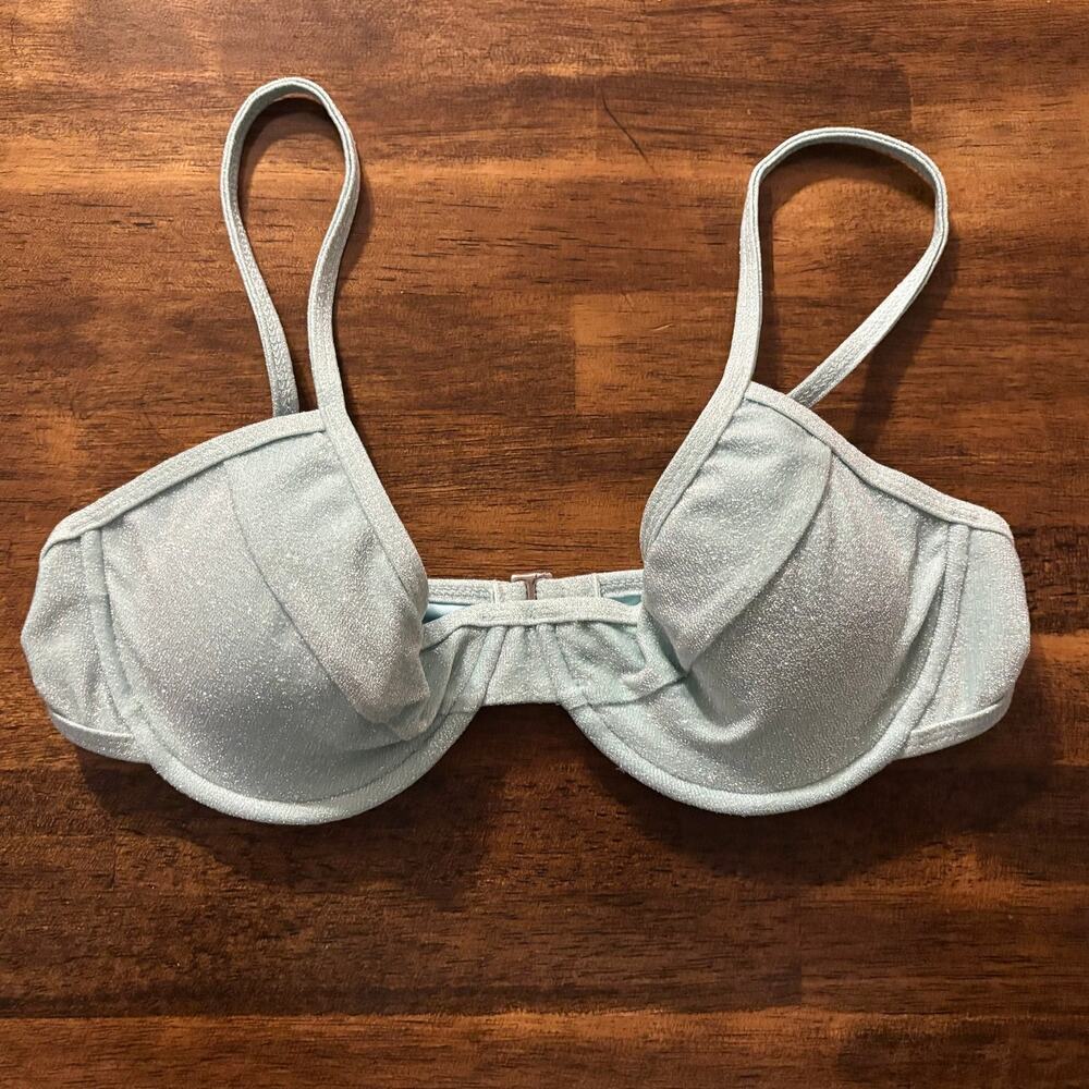 Dippin Daisy’s Size Medium Swim Bikini Top Underwire Bathing Suit Sparkle